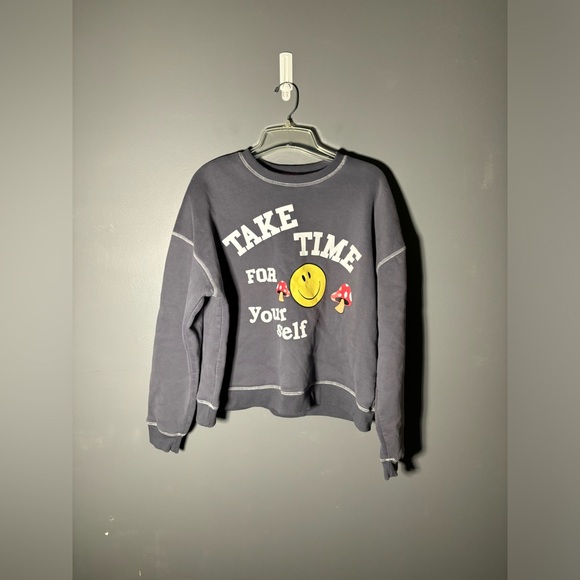 Edikted Tops - Edikted Take Time for Yourself Crewneck Sweatshirt Size Medium